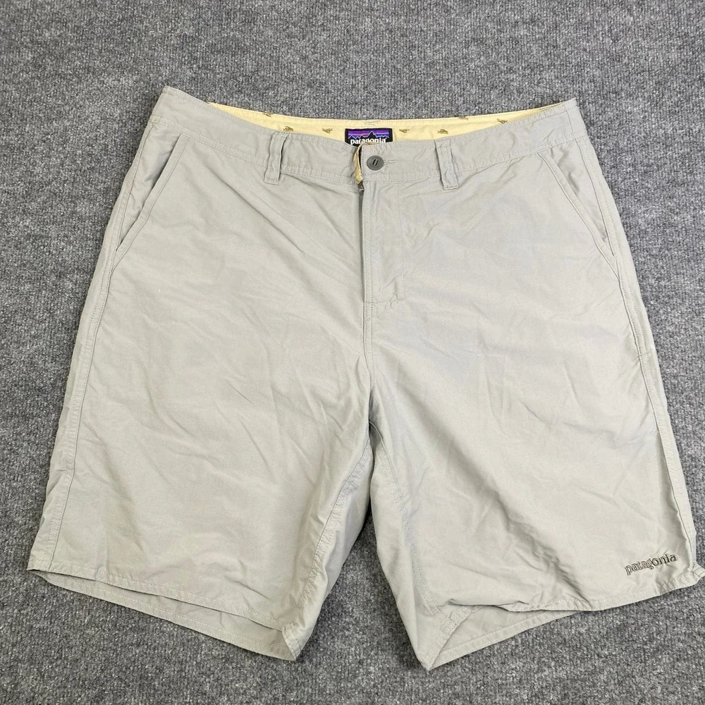Patagonia Gi III Shorts Mens 38 Grey Nylon Stretch Hiking Outdoor STY86641 SP17